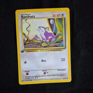Pokémon TCG Rattfratz Rattata German - 61/102 - Common 1st Edition NM Base Set - Picture 1 of 2