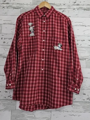 Camisa Disney 101 Dálmata Vintage Manga Larga Cuadros Abotonada Mujer XLarge Foto 1 de 4