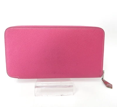 Auténtica billetera larga Hermes Azap de seda con cremallera alrededor F#47728 Foto 1 de 4