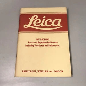 LEICA Instructions for use of reproduction devices including VISOFLEXES BELLOWS - Picture 1 of 9