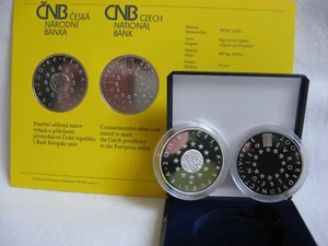 TSCHECHIEN 2009 200 KRONEN SILBER MÜNZE COIN PP - EU-PRÄSIDENTSCHAFT - - Bild 1 von 3