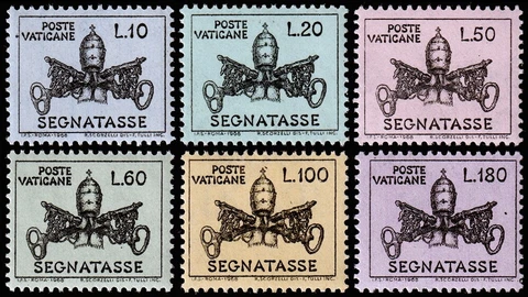 Vatican City Scott J19-J24 (1968) Mint NH VF Complete Set C Cover