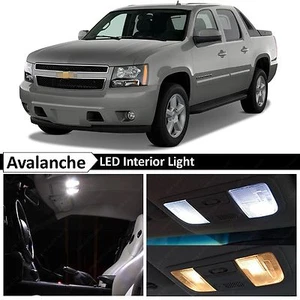 Fits 2007-2014 Chevy Avalanche White Interior + License LED Lights Package Kit - Picture 1 of 8