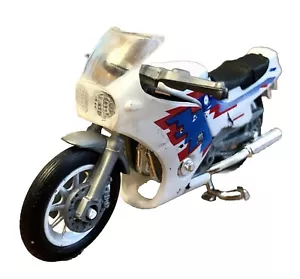Yatming Sport Bike Motorcycle White w/Fairing # 1336 - About 1:26 Scale Red Blue - Picture 1 of 14