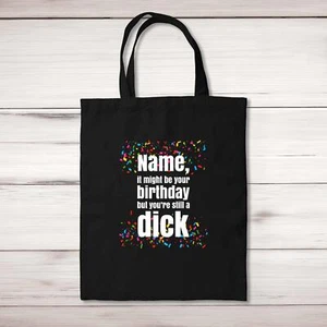Personalised Birthday Swearing Tote Bag - Picture 1 of 6