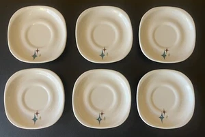 VINTAGE Syracuse Pottery Saucers Atomic Jubilee Starburst SOLD INDIVIDUALLY - Picture 1 of 6