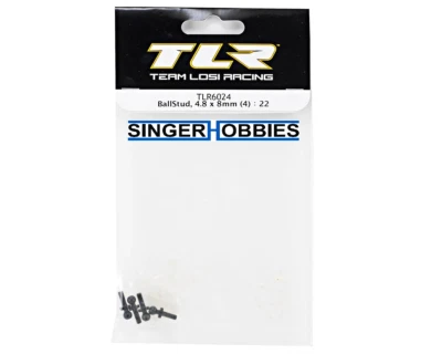 Team Losi Racing TLR6024 4.8x8mm Ball Stud Set (4) (TLR 22) 22 SERIES HH - Image 1 of 2