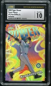 Ken Griffey JR 2000 Topps Chrom Power Player #P2 Refraktor CSG 10 Edelsteine neuwertig - Bild 1 von 2