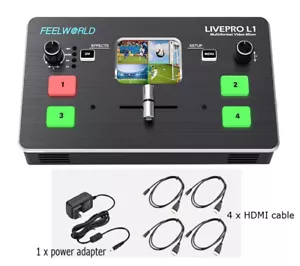 Conmutador de transmisión en vivo Livepro L1 HDMI grabación de estudio multiformato para cámara DSLR - Imagen 1 de 10