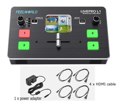 Livepro L1 Live Streaming Switcher HDMI Multi-Format Studio Record fr DSLR Camer - Image 1 of 4