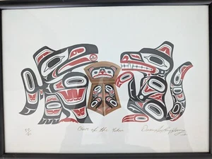 Inuit Wandbild signiert nummeriert Stammesdekor DURAN HENRY "Clans des Yukon" - Bild 1 von 11