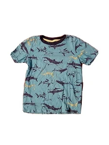 Carters Kid Boys T Shirt Size 7 Teal Shark Ocean Graphic print short Sleeve - Picture 1 of 6