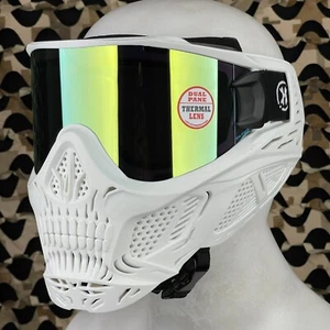 NEW HK Army HSTL Skull Thermal Paintball Mask - Saint (White w/ Gold Lens) - Picture 1 of 5