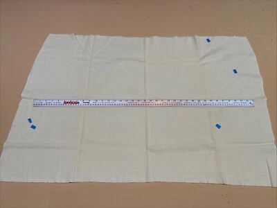 Wool Blend Fabric Off White/Cream 25” x 36” Piece Reclaimed W/Flaws - Image 1 of 3