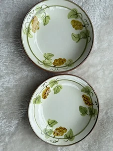 2 Vintage Stangle Trenton, NJ Pottery Bowls, Golden Grape 8" - Picture 1 of 3