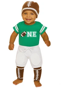 First Year Down 1st Birthday Custom Football Uniform Jersey One og - Bild 1 von 7