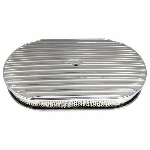 Kit de limpador de ar 15" x 2" nostálgico alumínio polido todo com aletas papel - Imagem 1 de 1