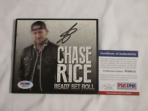 CHASE RICE SIGNED READY SET ROLL CD PSA/DNA COA W60013