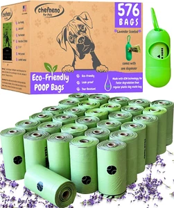 576 Dog Poop Bags,Dog Waste Bags,Biodegradable scented Refill Rolls W/ Dispenser - Picture 1 of 9
