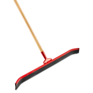 36 In. Curved Rubber Floor Squeegee with 60 In. Wood Handle - Picture 1 of 5