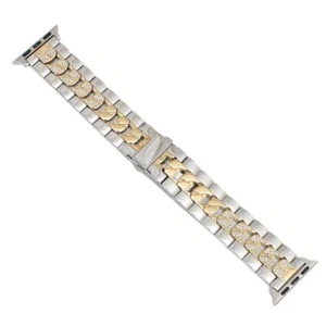 MICHAEL KORS apple watch replacement belt MKS8019 ladies 38 40 41mm silver gold - Zdjęcie 1 z 6