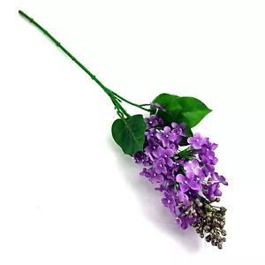 Realistic Artificial Purple Lilac Flower Stem 63cm - Faux Decorative Flowers - Picture 1 of 4