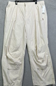 Dickies Pants Mens XL Beige Track Loose Fit Drawstring Wide-Leg Logo Pockets NEW - Picture 1 of 14