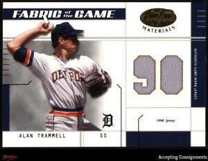 2003 Leaf Certified Materials Fabric of the Game #12 Alan Trammell 88/90 JERSEY