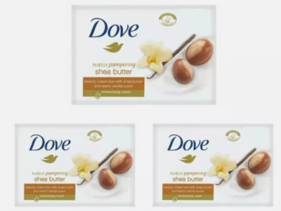 3x DOVE Shea Butter Beauty Cream Bar Twin bar 90g (6 Bars Total) - Image 1 of 2
