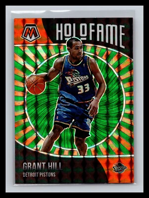 🏀 GRANT HILL 2020-21 MOSAIC PRIZM HOLOFAME GREEN REFRACTOR HOLO # 16 - Image 1 of 2