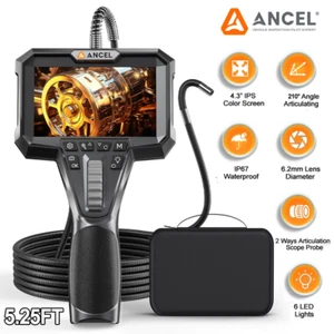 Ancel AN301 Endoscopio 2 Vías 210° Cámara de Inspección Boroscopio Articulado 6.2MM - Imagen 1 de 14