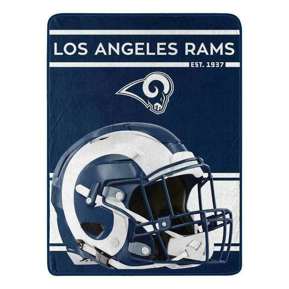 NFL Los Angeles Rams 46x60 Micro Raschel Run Diseño Manta Enrollada Foto 1 de 1