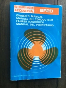 1998 Honda OUTBOARD BF2D Owners Manual GC PB OEM  - Imagen 1 de 3