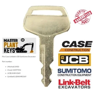 ESTUCHE JCB SUMITOMO LINKBELT S450 Planta Maestra Excavadora Excavadora Dumper Key - Imagen 1 de 1