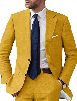 Nuevo Traje de Moda Primavera Muesca de Un Solo Pecho para Hombres 1 Pieza Formal Boda + Pantalones Foto 1 de 4