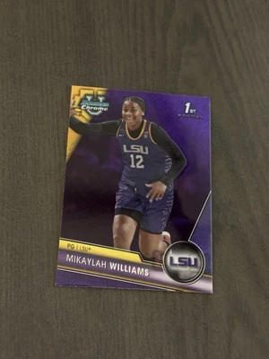 2023-24 Bowman U University Chrome Purple Shimmer Refractor #4 MIKAYLAH WILLIAMS - Image 1 of 3