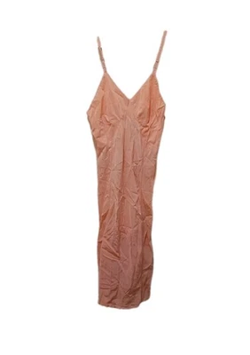 Vtg 60s Triumph Peach Slip Dress Lingerie Nightie Bias Cut Cottage Fairy 36/M - Image 1 of 4