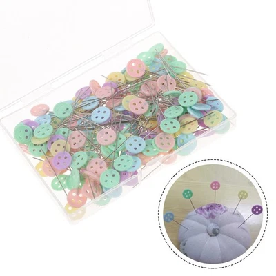  200 Stück Knopfkopf Gerade Stifte Flache Knopfkopfstifte für DIY-Näharbeiten - Bild 1 von 4