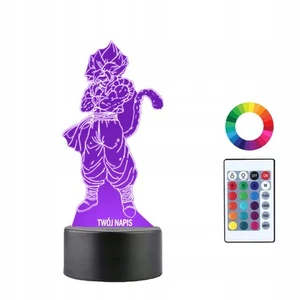 3D LED Nachtlampe Dragon Ball SSJ4 Personalisierbar - Bild 1 von 12