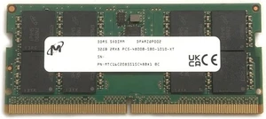 Micron 32GB DDR5 4800 PC5-38400 SODIMM Laptop Memory RAM MTC16C2085S1SC48BA1 - Picture 1 of 1