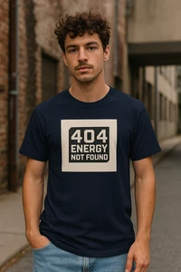 404 Energy Not Found T-Shirt - Lustiges Burnout Grafik Tee, Unisex Humor - Bild 1 von 28