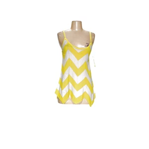 Cache Yellow Striped TENCEL Blouse Women's Top - Picture 1 of 4