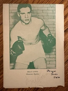 Program Signed By Billy Conn, Billy Graham, Bill Gallo w/Bertha Sketch! JSA COA - Picture 1 of 4