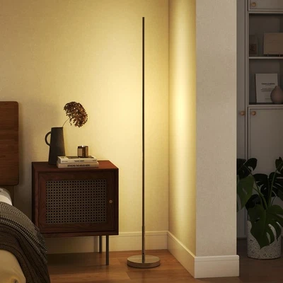 HOMCOM Lampada da Terra LED Alta 150cm Regolabile con Telecomando Argento - Immagine 1 di 4
