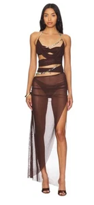 Jaded London drapiertes Maxikleid in Braun Größe XL - Bild 1 von 5