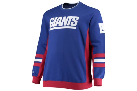 Men's Mitchell & Ness Royal NFL New York Giants Home Town Champs Crewneck Cover