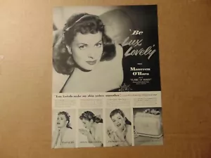 1952 MAUREEN O'HARA says Be LUX Lovely Bath Soap vintage art print ad - Picture 1 of 1