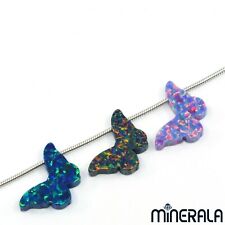 PURPLE, FIRE BLACK & BLUE LAB CREATED OPAL BUTTERFLY BEADS FULL DRILL WP02761
