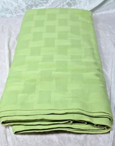 Green Cotton Blend Tablecloth 60" X 102" Bardwell Linens - Picture 1 of 9