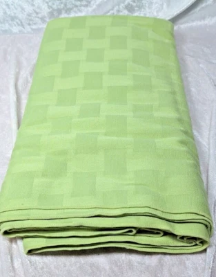 Green Cotton Blend Tablecloth 60" X 102" Bardwell Linens - Image 1 of 4